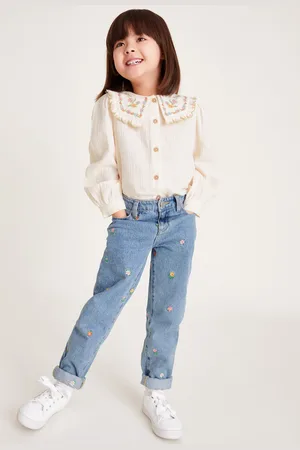 Monsoon Floral Embroidered Straight Jeans