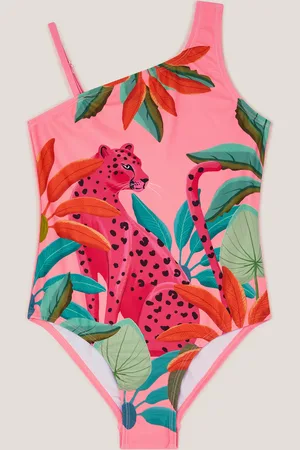 Monsoon Leopard Print Asymmetrical Swimsuit