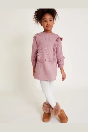 Monsoon Frilly 3D Flower Sweatshirt Dress