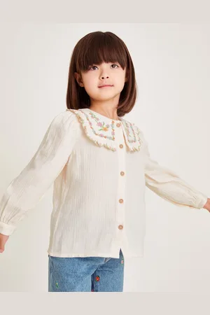 Monsoon Floral Embroidered Collar Blouse