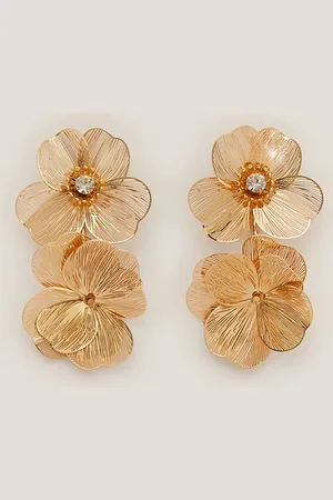 Monsoon Textured Flower Drop Earrings