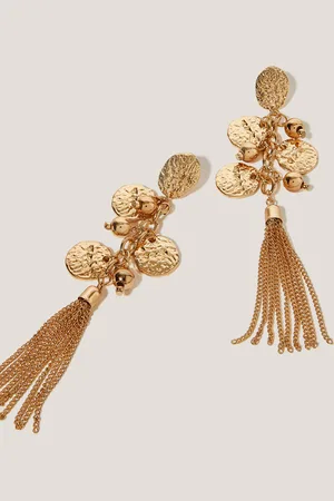 Monsoon Layered Charm Tassel Drop Earrings