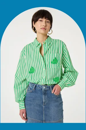 Fabienne Chapot Alex Lime Stripe Shirt