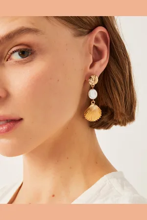 Monsoon Drop Shell Earrings