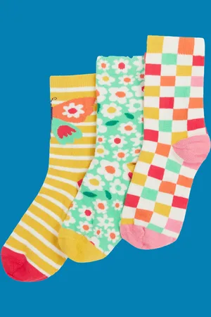 Frugi 3-Pack Print Socks