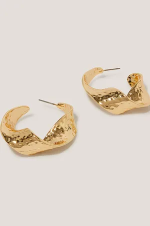 Monsoon Large Textured Twist Hoop Earrings