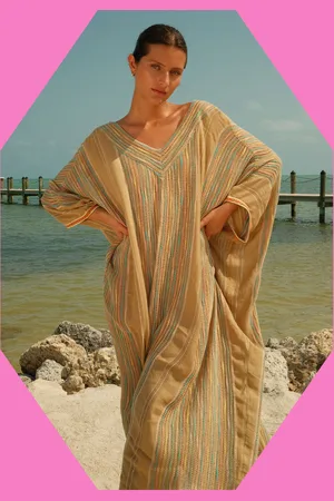 Pitusa Kalista Embroidered Beach Kaftan