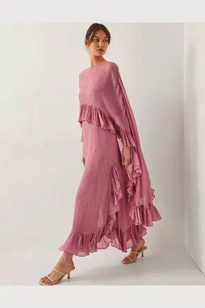 Monsoon Jodie Cape Ruffle Maxi Slip Dress