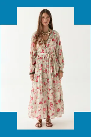 MAISON HOTEL Augustina Floral Maxi Dress