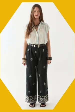MAISON HOTEL Lolo Floral Straight-Leg Trousers