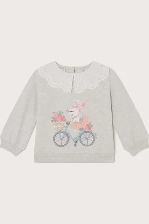 Monsoon Baby Bunny Bike Collared Sweatshirt