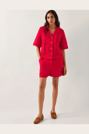 Monsoon Irina High-Waisted Lace Shorts