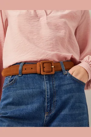 Monsoon Square Buckle Suede Belt
