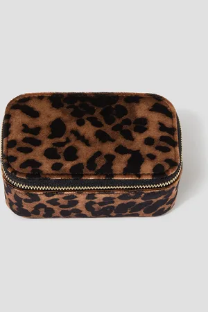 Monsoon Leopard Print Velvet Jewellery Box