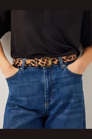 Monsoon Leopard Print Leather Belt