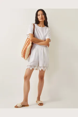 Monsoon Lara Floral Embroidered Shorts