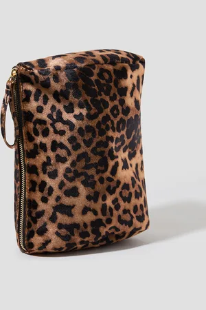 Monsoon Leopard Print Velvet Make Up Bag