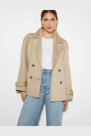 EAST Savannah Crop Trench Coat Natural