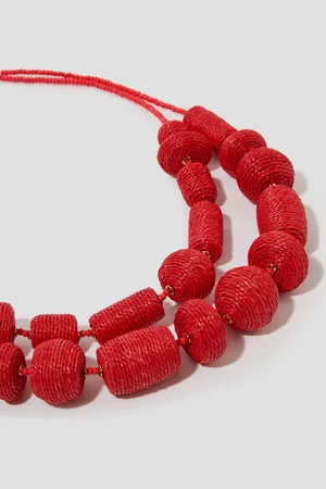 Monsoon Chunky Woven Beaded Necklace
