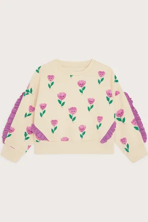 Monsoon Tulip Print Frilly Sweatshirt
