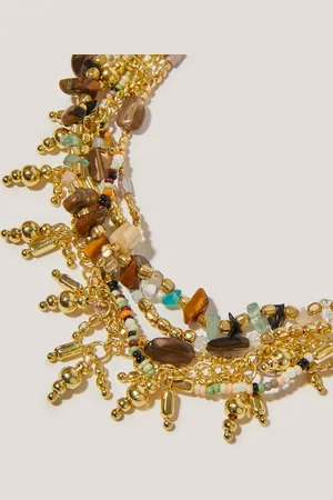 Monsoon Gemstone Bead Tassel Necklace