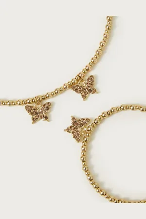 Monsoon Butterfly Beaded Necklace and Bracelet Set