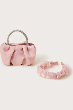 Monsoon Organza Bag and Ruffle Headband Set