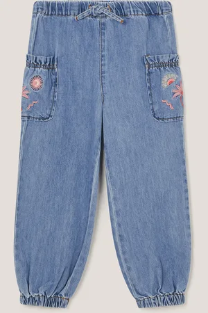 Monsoon Embroidered Denim Cargo Joggers