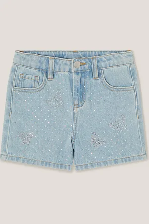 Monsoon Rhinestone Butterfly Denim Shorts