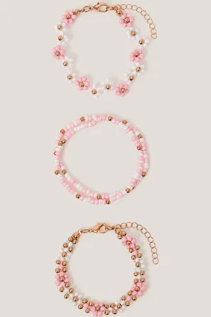 Monsoon 4-Pack Beaded Daisy Bracelets