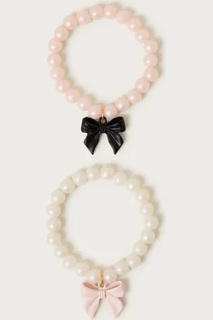 Monsoon 2-Pack Pearl Beaded Bow Bracelets