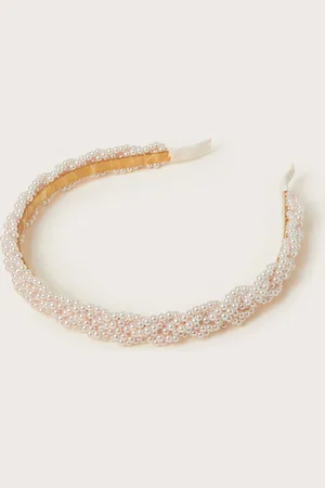 Monsoon Pearl Bead Braided Headband