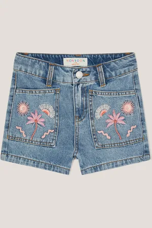 Monsoon Embroidered Denim Shorts