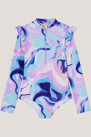 Monsoon Marble UPF 50+ Long Sleeve Swimsuit