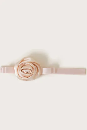 Monsoon Rosette Satin Choker Necklace