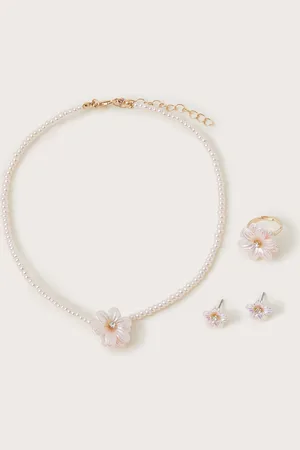 Monsoon Pearl Flower Jewellery Set