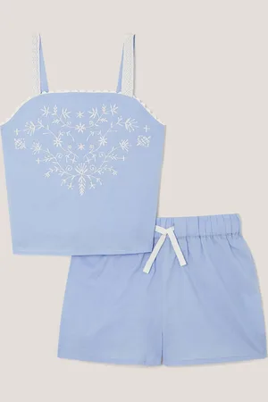 Monsoon Embroidered Top and Shorts Pyjama Set