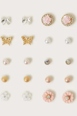 Monsoon 10-Pack Mix Stud Earrings