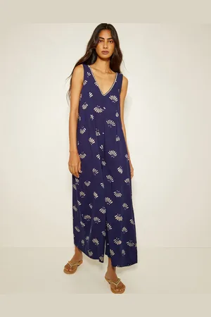 Monsoon Briana Fan Print Wide Leg Jumpsuit