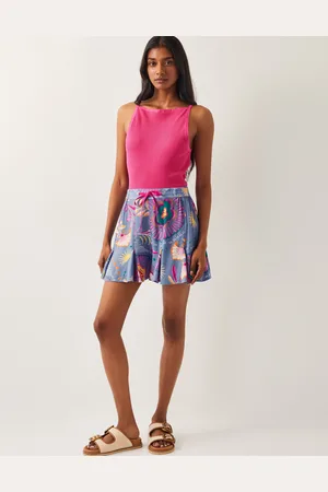 Monsoon Monika High-Waisted Floral Print Shorts