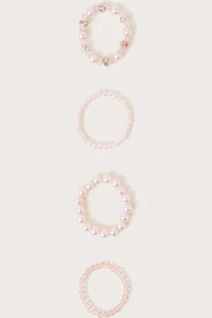 Monsoon 4-Pack Pearl Bead Stretch Bracelets