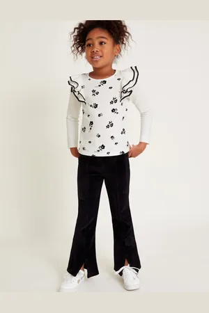 Monsoon Floral Velour Flare Leggings