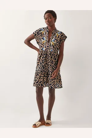 Monsoon Ania Embroidered Batik Mini Dress