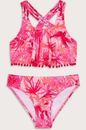 Monsoon Birds Of Paradise Frill Bikini Set