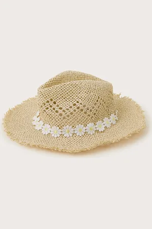 Monsoon Daisy Chain Floppy Straw Hat