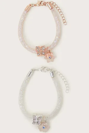 Monsoon 2-Pack Crystal Tube Charm Bracelets