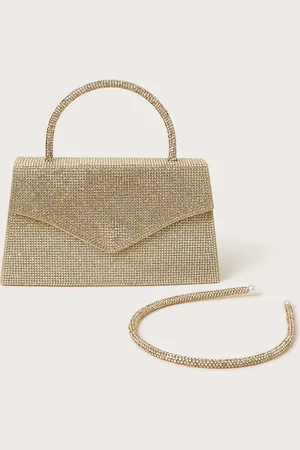 Monsoon Diamante Handbag and Headband Set
