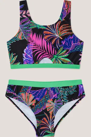 Monsoon Tropical Print Bralette Bikini Set