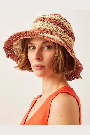 Lola Stripe Straw Bucket Hat