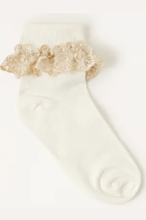 Monsoon Sparkle Lace Socks